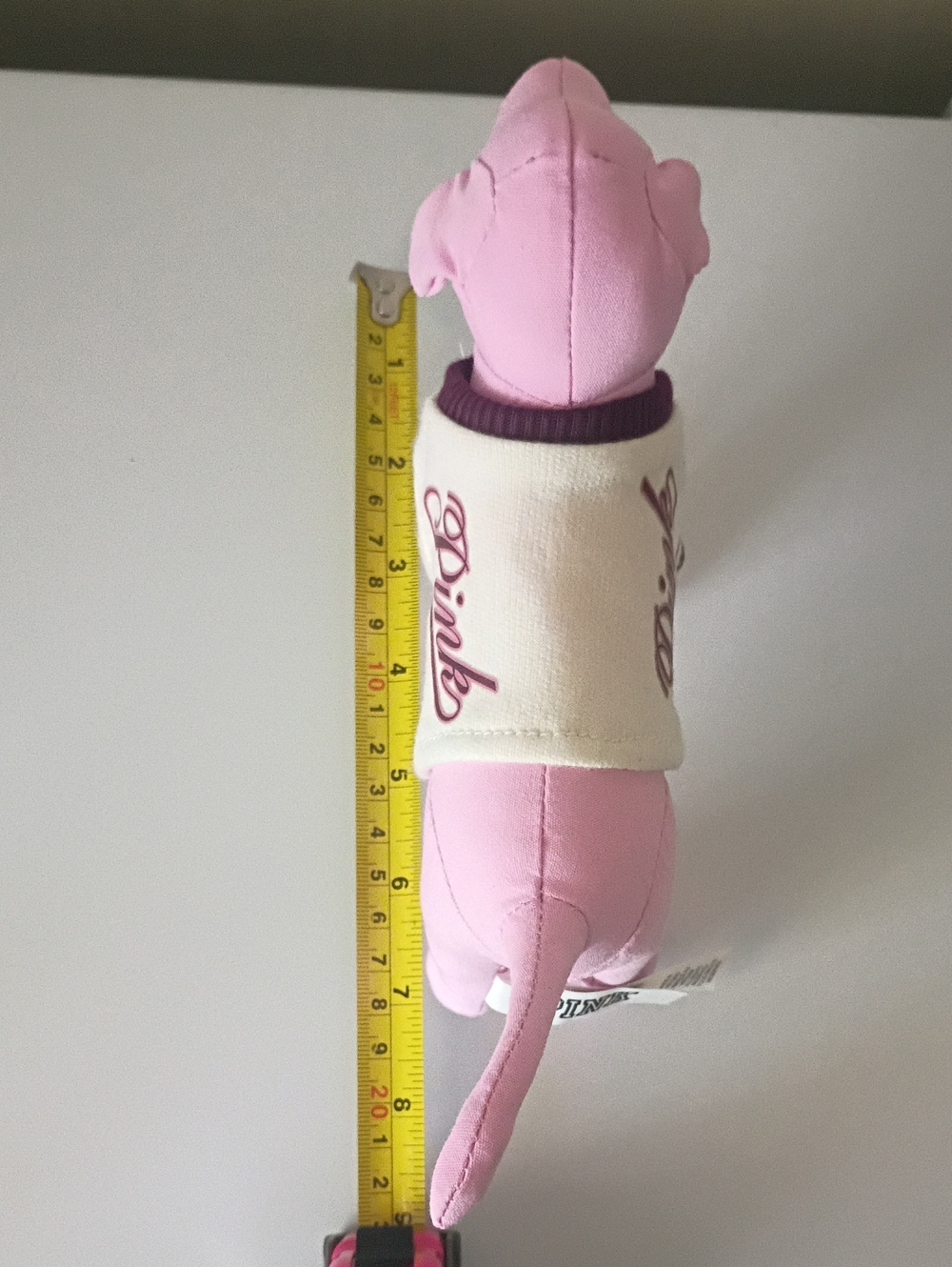 Victoria's Secret Iconic Pink Hound Plush PINK Logo Varsity Sweater Mini - Picture 9 of 11